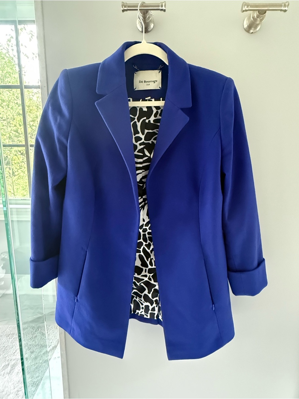 Women's Cobalt Blue Open-Front Blazer Jacket